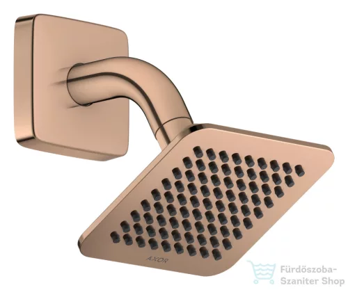 Hansgrohe AXOR CITTERIO C 12x12 cm-es 1 jet Ecosmart esőztető zuhanykarral, polírozott vörös arany hatású 28810300