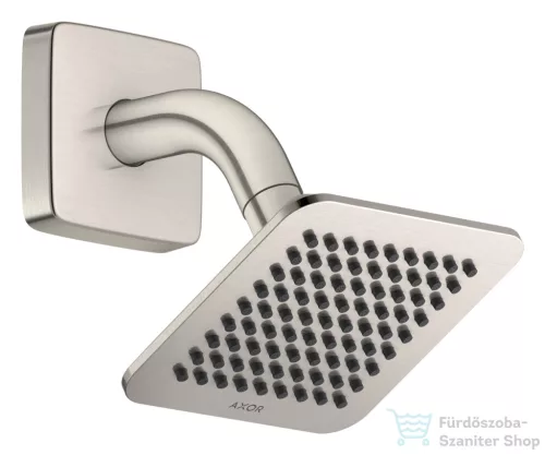 Hansgrohe AXOR CITTERIO C 12x12 cm-es 1 jet Ecosmart esőztető zuhanykarral, rozsdamentes acél hatású 28810800
