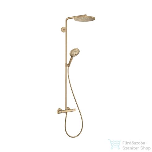 Hansgrohe RAINDANCE S Showerpipe 240, 1jet, Ecosmart termosztátos zuhanyrendszer, szálcsiszolt bronz 28823140