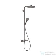   Hansgrohe RAINDANCE S Showerpipe 240, 1jet, Ecosmart termosztátos zuhanyrendszer, szálcsiszolt fekete króm 28823340