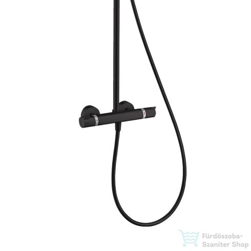 Hansgrohe RAINDANCE S Showerpipe 240, 1jet, Ecosmart termosztátos zuhanyrendszer, matt fekete 28823670