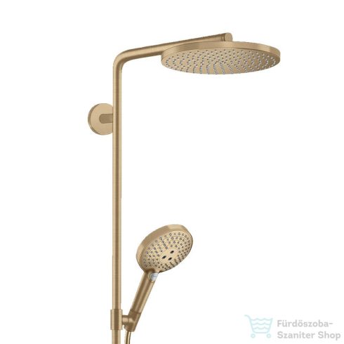 Hansgrohe RAINDANCE S Showerpipe 240, 1jet, Ecosmart+ termosztátos zuhanyrendszer, szálcsiszolt bronz 28825140