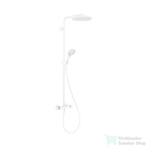 Hansgrohe RAINDANCE S Showerpipe 240, 1jet, Ecosmart+ termosztátos zuhanyrendszer, matt fehér 28825700
