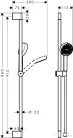 Hansgrohe ACTIVERA Select S 95 rudas zuhanyszett, matt fekete 28865670