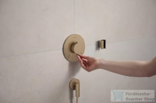 Hansgrohe FIXFIT FINE S gégecső csatlakozó visszafolyásgátlóval, szálcsiszolt bronz 28882140
