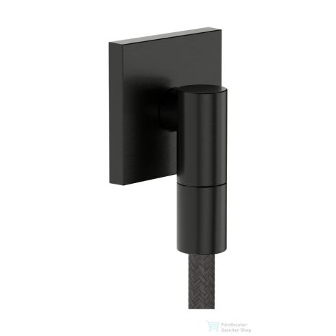 Hansgrohe FIXFIT FINE E gégecső csatlakozó visszafolyásgátlóval, szálcsiszolt fekete króm 28883340