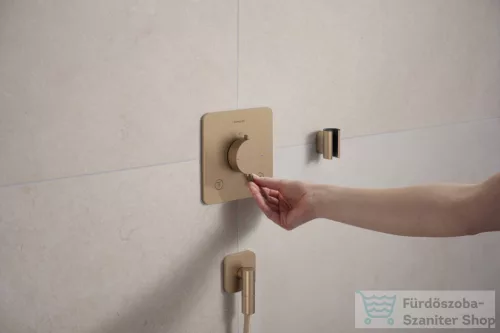 Hansgrohe FIXFIT FINE Q gégecső csatlakozó visszafolyásgátlóval, szálcsiszolt bronz 28884140