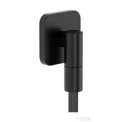   Hansgrohe FIXFIT FINE Q gégecső csatlakozó visszafolyásgátlóval, szálcsiszolt fekete króm 28884340