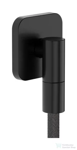 Hansgrohe FIXFIT FINE Q gégecső csatlakozó visszafolyásgátlóval, szálcsiszolt fekete króm 28884340