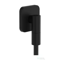   Hansgrohe FIXFIT FINE Q gégecső csatlakozó visszafolyásgátlóval, matt fekete 28884670