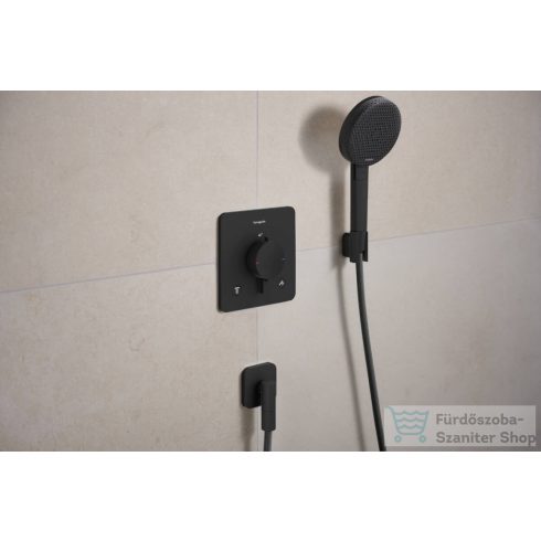 Hansgrohe FIXFIT FINE Q gégecső csatlakozó visszafolyásgátlóval, matt fekete 28884670