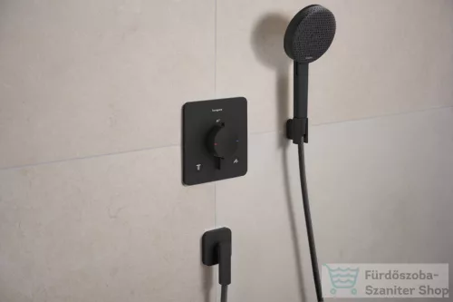 Hansgrohe FIXFIT FINE Q gégecső csatlakozó visszafolyásgátlóval, matt fekete 28884670