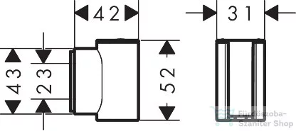 Hansgrohe PORTER FINE zuhanytartó, szálcsiszolt fekete króm 28885340