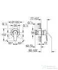 Grohe BAUEDGE falsík alatti kád/zuhany csaptelep belső egységgel,Króm 29040001