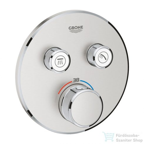 GROHE Grohtherm SmartControl termosztátos színkészlet 2-utas váltóval, szálcsiszolt acél 29119DC0