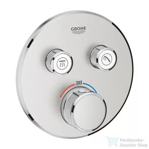 GROHE Grohtherm SmartControl termosztátos színkészlet 2-utas váltóval, szálcsiszolt acél 29119DC0