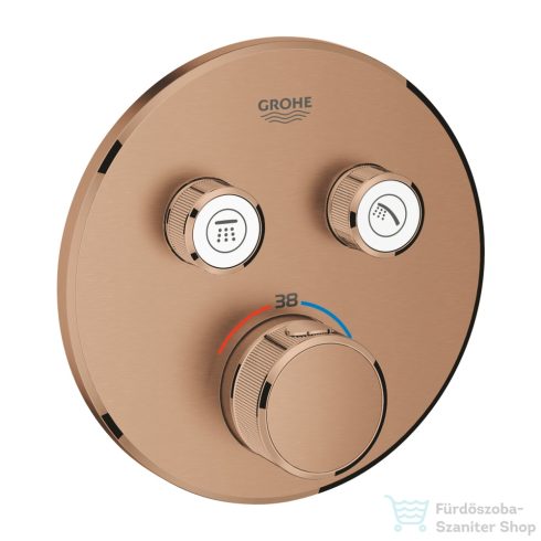 GROHE Grohtherm SmartControl falsík alatti termosztátos csaptelep 2 fogyasztóhoz,belső egység nélkül,Brushed Warm Sunset 29119DL0