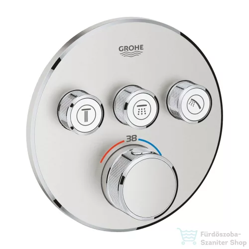 Grohe GROHTHERM Smartcontrol falsík alatti termosztátos kád/zuhany csaptelep,Supersteel 29121DC0