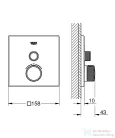 GROHE Grohtherm SmartControl termosztátos falsík alatti csaptelep 1 fogyasztóra, króm 29123000