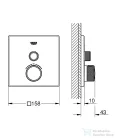 GROHE Grohtherm SmartControl falsík alatti termosztátos csaptelep 1 fogyasztóhoz,belső egység nélkül,Hard Graphite 29123A00