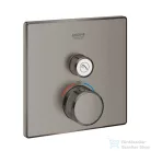 GROHE Grohtherm SmartControl falsík alatti termosztátos csaptelep 1 fogyasztóhoz,belső egység nélkül, Brushed Hard Graphite 29123AL0