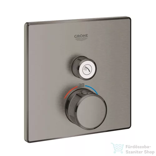 GROHE Grohtherm SmartControl falsík alatti termosztátos csaptelep 1 fogyasztóhoz,belső egység nélkül, Brushed Hard Graphite 29123AL0