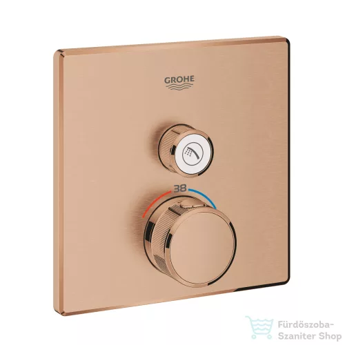GROHE Grohtherm SmartControl falsík alatti termosztátos csaptelep 1 fogyasztóhoz,belső egység nélkül,Brushed Warm Sunset 29123DL0