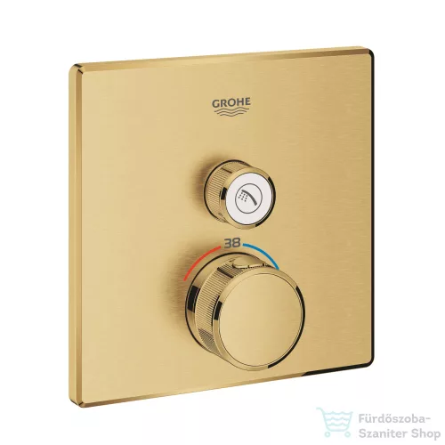 GROHE Grohtherm SmartControl falsík alatti termosztátos csaptelep 1 fogyasztóhoz,belső egység nélkül,Brushed Cool Sunrise 29123GN0