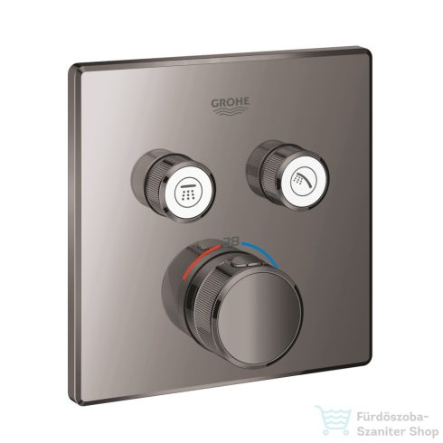 GROHE Grohtherm SmartControl falsík alatti termosztátos csaptelep 2 fogyasztóhoz,belső egység nélkül,Hard Graphite 29124A00