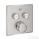 GROHE Grohtherm SmartControl falsík alatti termosztátos csaptelep 2 fogyasztóhoz,belső egység nélkül,Supersteel 29124DC0