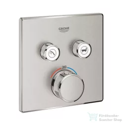  GROHE Grohtherm SmartControl falsík alatti termosztátos csaptelep 2 fogyasztóhoz,belső egység nélkül,Supersteel 29124DC0