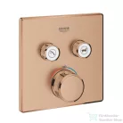 GROHE Grohtherm SmartControl falsík alatti termosztátos csaptelep 2 fogyasztóhoz,belső egység nélkül,Brushed Warm Sunset 29124DL0