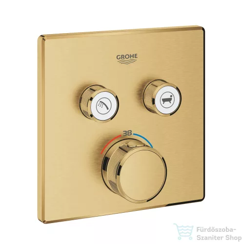 GROHE Grohtherm SmartControl falsík alatti termosztátos csaptelep 2 fogyasztóhoz,belső egység nélkül,Brushed Cool Sunrise 29124GN0