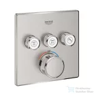 Grohe Grohtherm SmartControl termosztátos falsík alatti színkészlet 3 fogysztóhoz,Supersteel 29126DC0