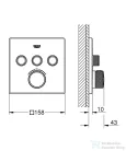 Grohe Grohtherm SmartControl termosztátos falsík alatti színkészlet 3 fogysztóhoz,Supersteel 29126DC0