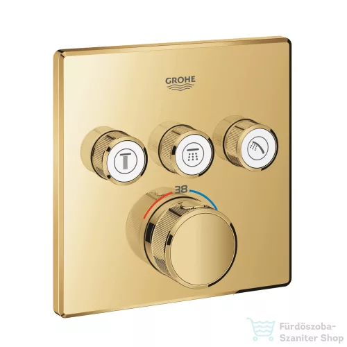Grohe Grohtherm SmartControl termosztátos falsík alatti színkészlet 3 fogysztóhoz,Cool Sunrise 29126GL0