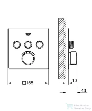 Grohe SmartControl falsík alatti csaptelep 3 fogyasztóhoz, króm 29149000