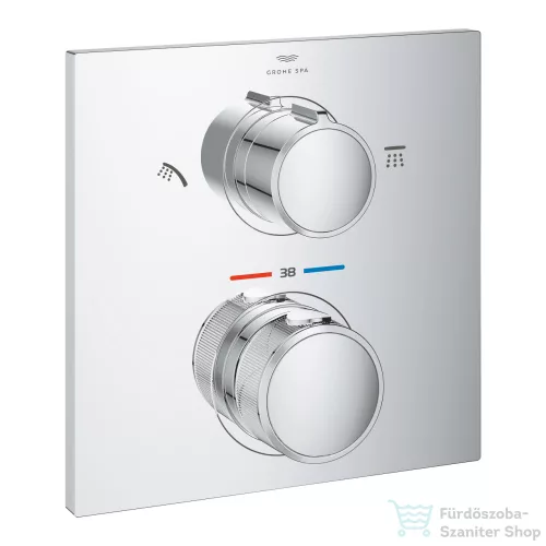 Grohe ALLURE falsík alatti termosztátos csaptelep 2 fogyasztóhoz,Króm 29181002