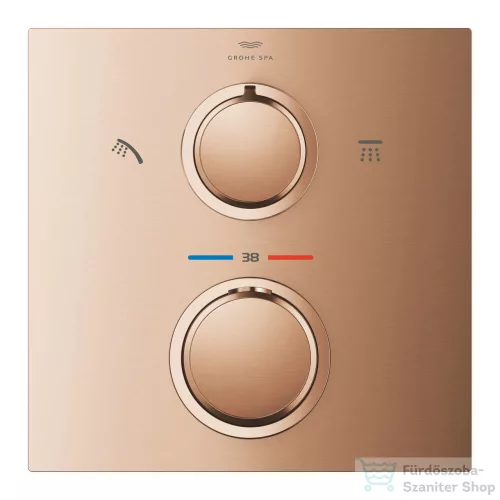 Grohe ALLURE falsík alatti termosztátos csaptelep 2 fogyasztóhoz,Brushed Warm Sunset 29181DL2