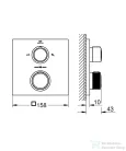 Grohe ALLURE falsík alatti termosztátos csaptelep 2 fogyasztóhoz,Brushed Cool Sunrise 29181GN2