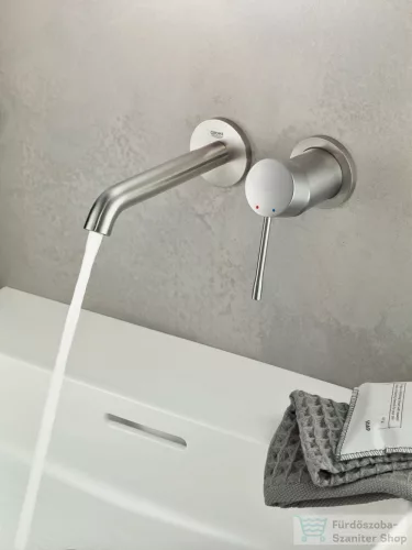 Grohe Essence New falsík alatti mosdó csaptelep 18,3 cm-es kifolyóval,leeresztő és belső egység nélkül,Supersteel 29192DC1