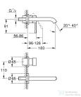 Grohe Essence New falsík alatti mosdó csaptelep 18,3 cm-es kifolyóval,leeresztő és belső egység nélkül,Brushed Cool Sunrise 29192GN1