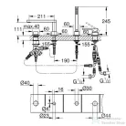 Grohe PLUS 4-lyukas, egykaros kádkombináció, króm 29307003