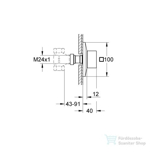 Grohe ALLURE BRILLANT csempeszelep fogantyú belső szelep nélkül,Brushed Hard Graphite 29398AL0