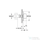Grohe ALLURE BRILLANT csempeszelep fogantyú belső szelep nélkül,Supersteel 29398DC0