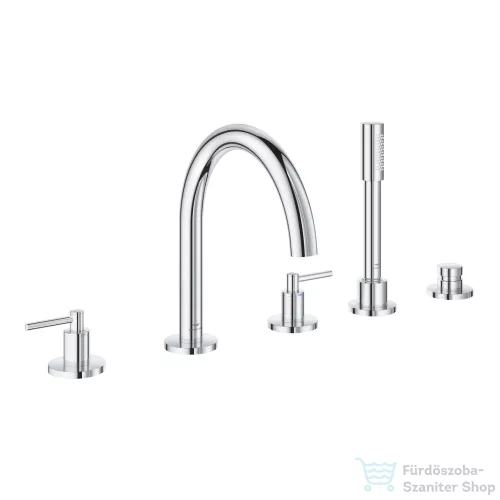 Grohe ATRIO 5 üléses kádtöltő csaptelep zuhanyszettel,alaptest nélkül,Króm 29407000
