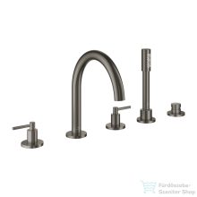   Grohe ATRIO 5 üléses kádtöltő csaptelep zuhanyszettel,alaptest nélkül,Brushed Hard Graphite 29407AL0
