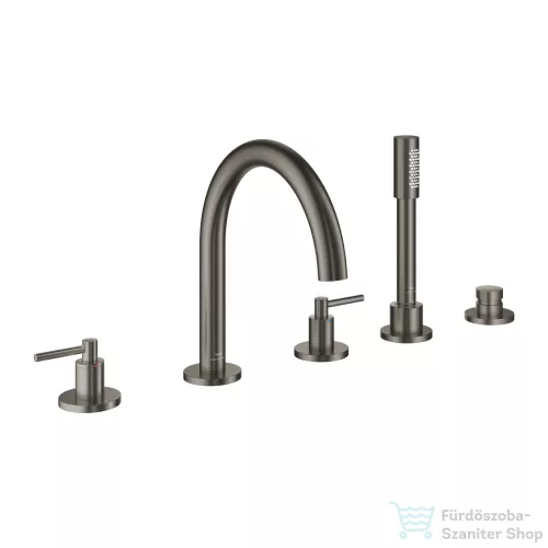 Grohe ATRIO 5 üléses kádtöltő csaptelep zuhanyszettel,alaptest nélkül,Brushed Hard Graphite 29407AL0