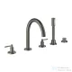 Grohe ATRIO 5 üléses kádtöltő csaptelep zuhanyszettel,alaptest nélkül,Brushed Hard Graphite 29407AL0