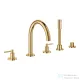 Grohe ATRIO 5 üléses kádtöltő csaptelep zuhanyszettel,alaptest nélkül,Cool Sunrise 29407GL0